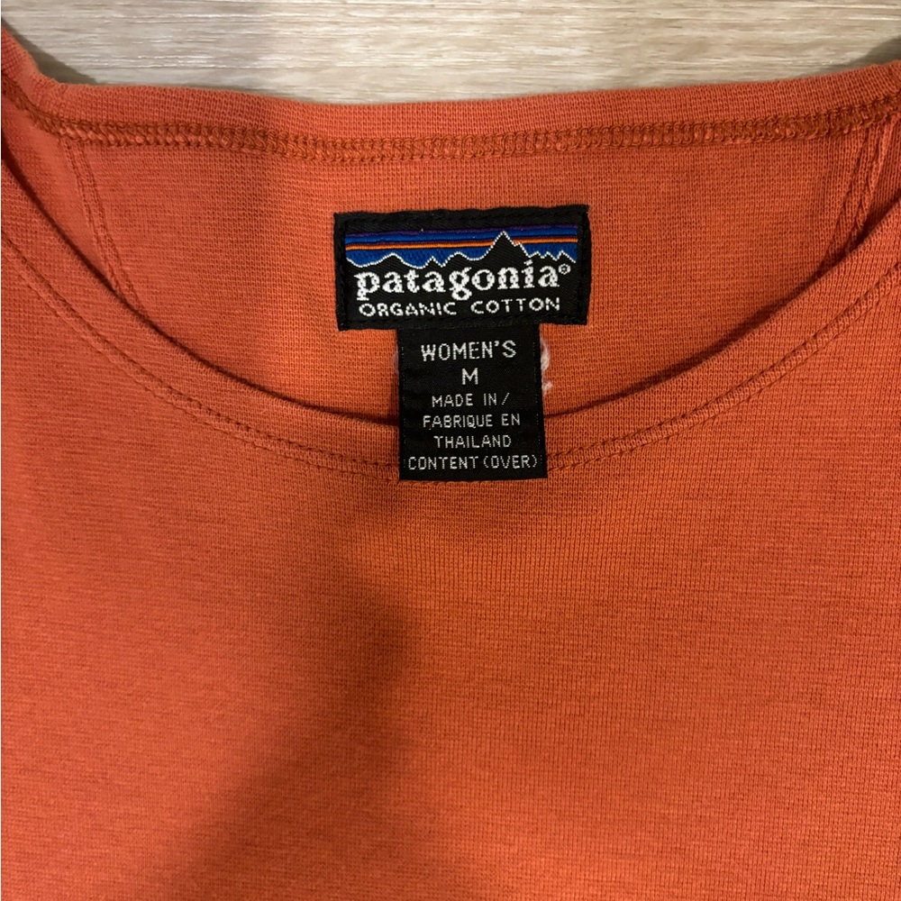 Patagonia Organic Cotton Sleeveless Orange Dress Size Medium So Comfortable! - Picture 2 of 4